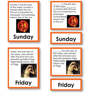 History Material-Time & Seasons - Days Of The Week Stories And Labels