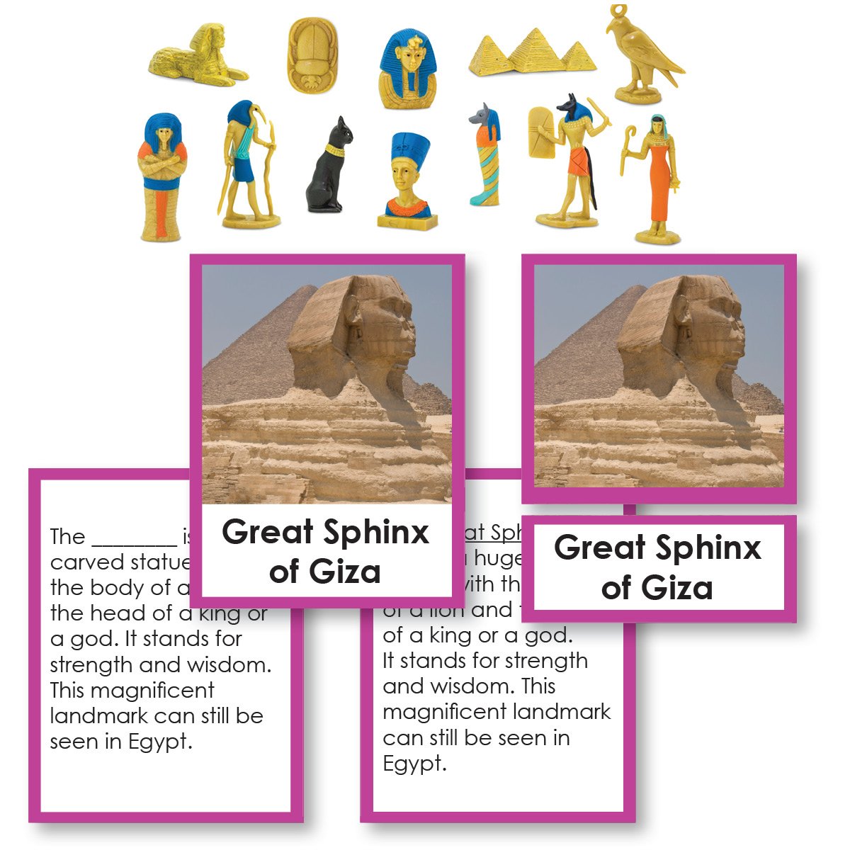 History Material-World History - Ancient Egypt Historical Replica 3-Part Cards With Objects
