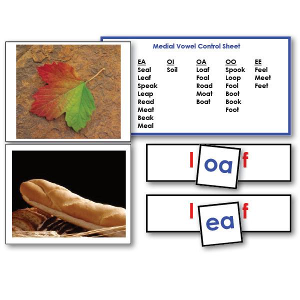 Reading-Phonetic Reading - Medial Vowel Word Cards With Photos