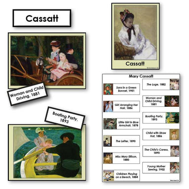 Art-Famous Artists - Cassatt 2-Part Cards Of Paintings With Biography