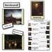 Art-Famous Artists - Rembrandt 2-Part Cards Of Paintings With Biography