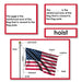 Geography Material-Flags, Maps & Globes - Parts Of A Flag 3-Part Cards