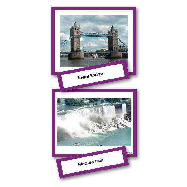 Geography Material-Study Of World Geography - Famous Landmarks Photo Set 2-Part Cards