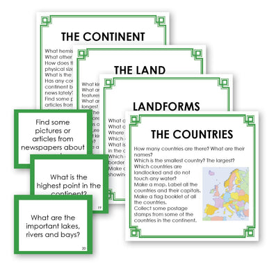 Geography Material-Study Of World Geography - Geography Research Cards