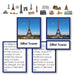 Geography Material-Study Of World Geography - World Landmarks 3-Part Cards With Descriptions And Objects