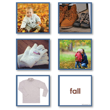 History Material-Time & Seasons - Seasons What I Wear Sorting Cards - Autumn Instead Of Fall