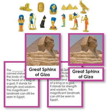 History Material-World History - Ancient Egypt Historical Replica 3-Part Cards With Objects