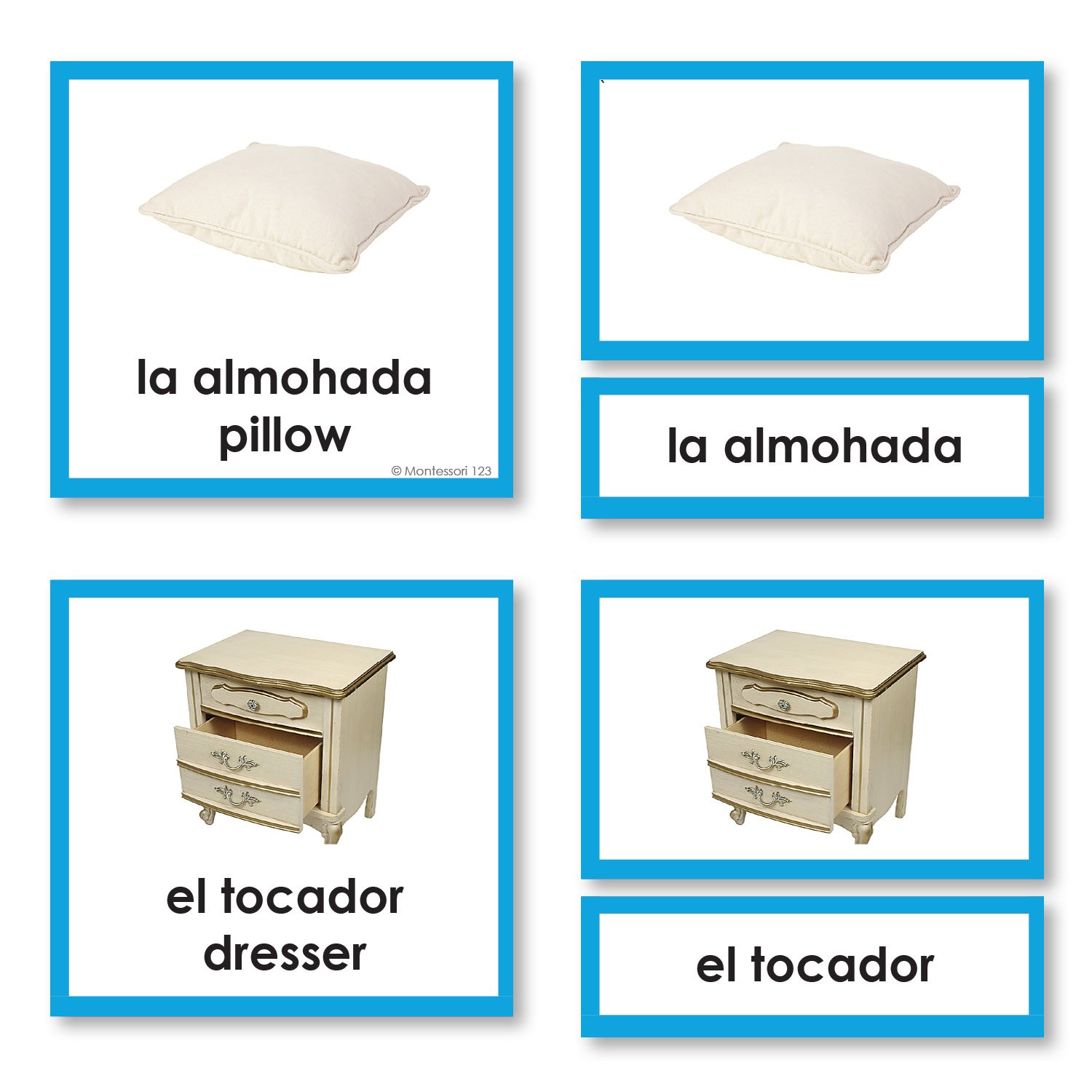 Spanish Language Things Found in a Bedroom Cards | Montessori123 Montessori 123 Spanish Language Things Found in a Bedroom Cards | Montessori123 Montessori 123