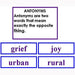 Language Arts-Word Study - Word Study: Antonyms - Matching Cards