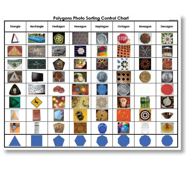 Math Materials-Geometry - Geometric Polygons Photo Sorting Cards