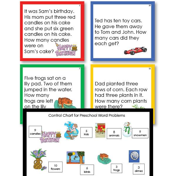 Math Materials-Word Problems - Preschool Math Word Problems