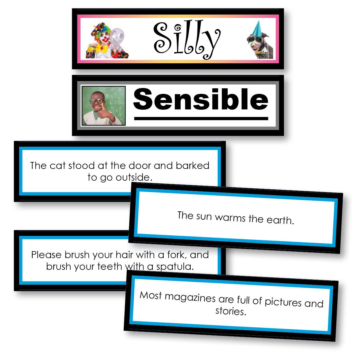 Sensible Sort Silly or Sensible Sentences Sorting Cards | Montessori123 — Montessori 123